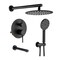 Kibi Circular Pressure Balanced 3-Function Shower System with Rough-In Valve, Matte Black KSF404MB - alternate 1